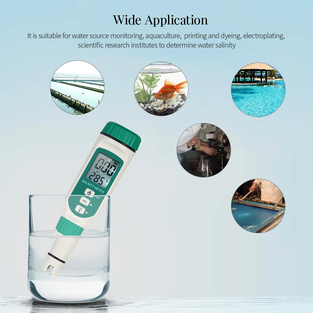 

SMART SENSOR Halometer Salinity Meter Handheld ATC Salinometer Halometer Salt Gauge Salty Brine Meter Alcoholometer Hydrometer