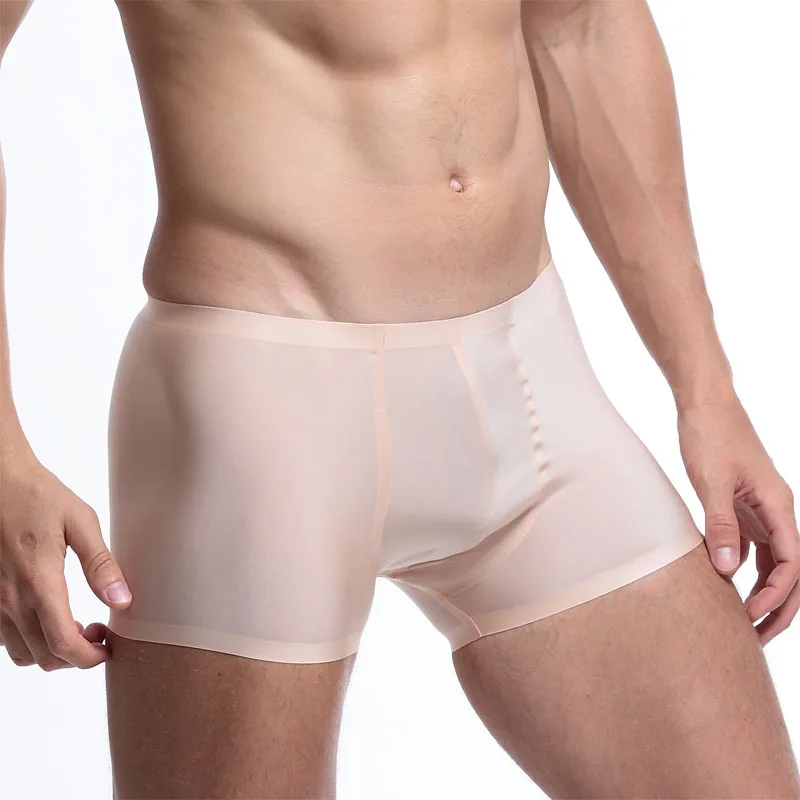 Для мужчин S из микрофибры шорты боксеры бесшовные дышащие трусики высокого