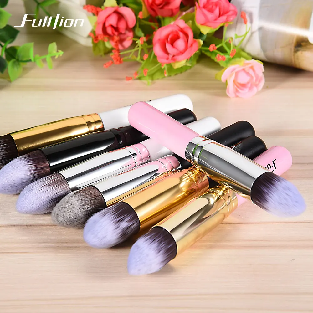 Fulljion 1pcs Multi-function Foundation Brush Wood Handle Blush Powder Synthetic Hair Makeup Brushes 7 Colors To Choose | Красота и