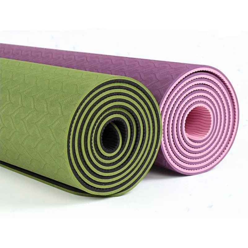 

TPE Non-slip Yoga Mat 6mm Beginners Environment Friendly Tasteless Anti Slip Sport Fitness Exercise Yoga Mat 183*61*0.6cm