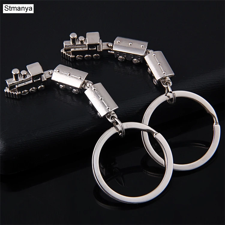 Новый маленький брелок для ключей от поезда мужчин и женщин металлический милый