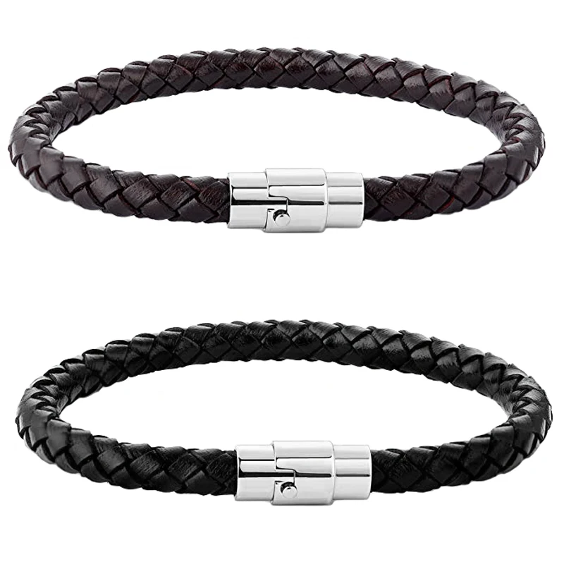 

Kirykle New Fashion High Quality bracelets Multi-color Genuine leather bracelet copper magnet bracelet for Men Women Bangles