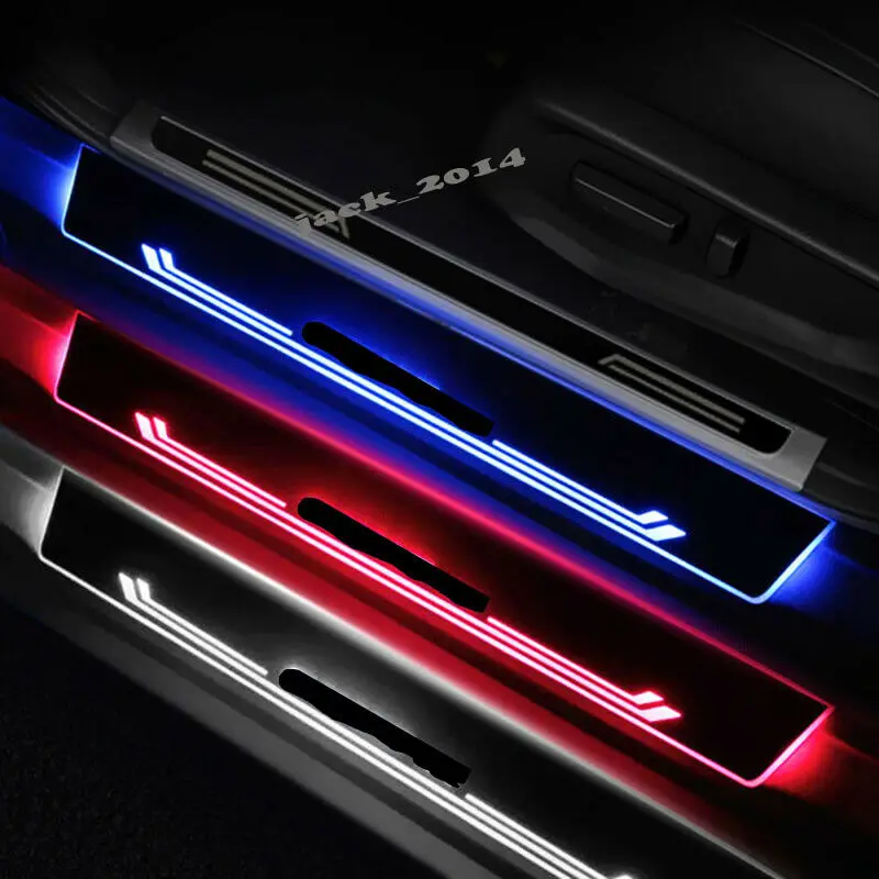 

LED Door Sill Scuff Plate Guard Door Entry Pad for Honda Civic 10th 2016 2017 2018 2019
