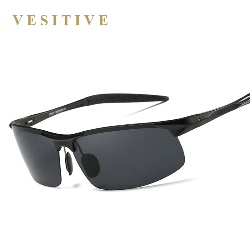 Мужские поляризованные солнцезащитные очки с аксессуарами из алюминиево