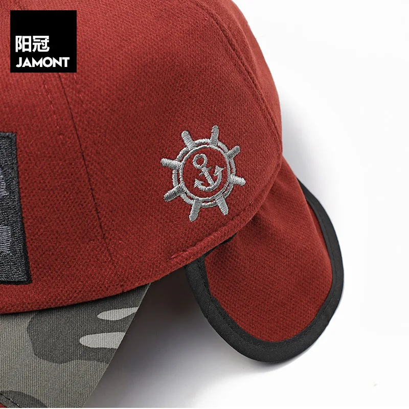 [JAMONT] Теплая Зимняя бейсбольная кепка детские шапки Snapback Кепка-бомбер с рисунком