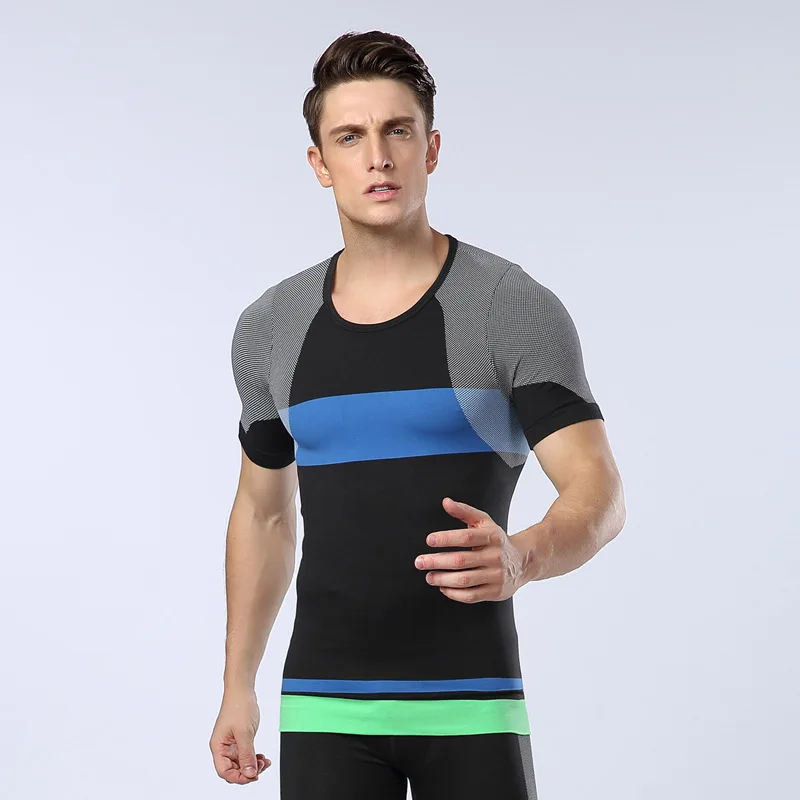 Yoga Pro Compression Quick Dry Tee Men GYM Plus Size Muslce T-shirt Fitness Exercise Top Sport Run Bodybuilding Workout MA14 | Спорт и