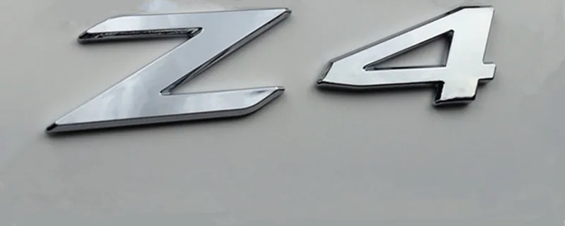 ABS хром Z 4 буквы номер багажник Задняя эмблема наклейка значок для BMW Z4|Наклейки на