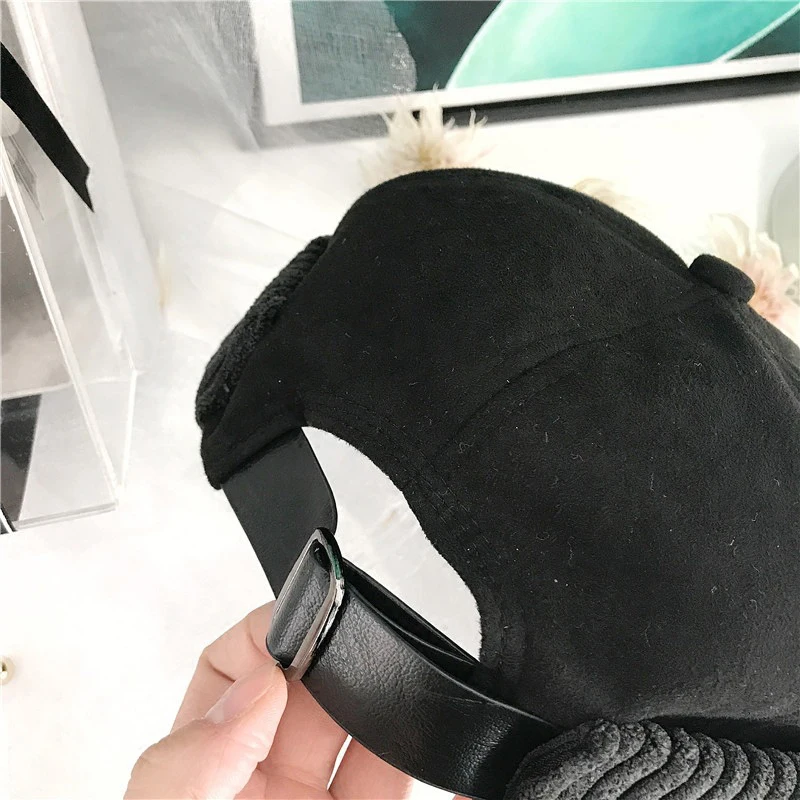 Новый весенний модный однотонный замшевый берет Skullcap в стиле хип-хоп зимняя