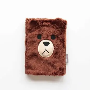 Bear Милый мини-войлочный чехол, кавайный планировщик, блокнот, животные, свинья, медведь, блокнот, блокнот, записная книжка, карманный переплет, школьный, студенческий, детский подарок - Цвет: Bear
