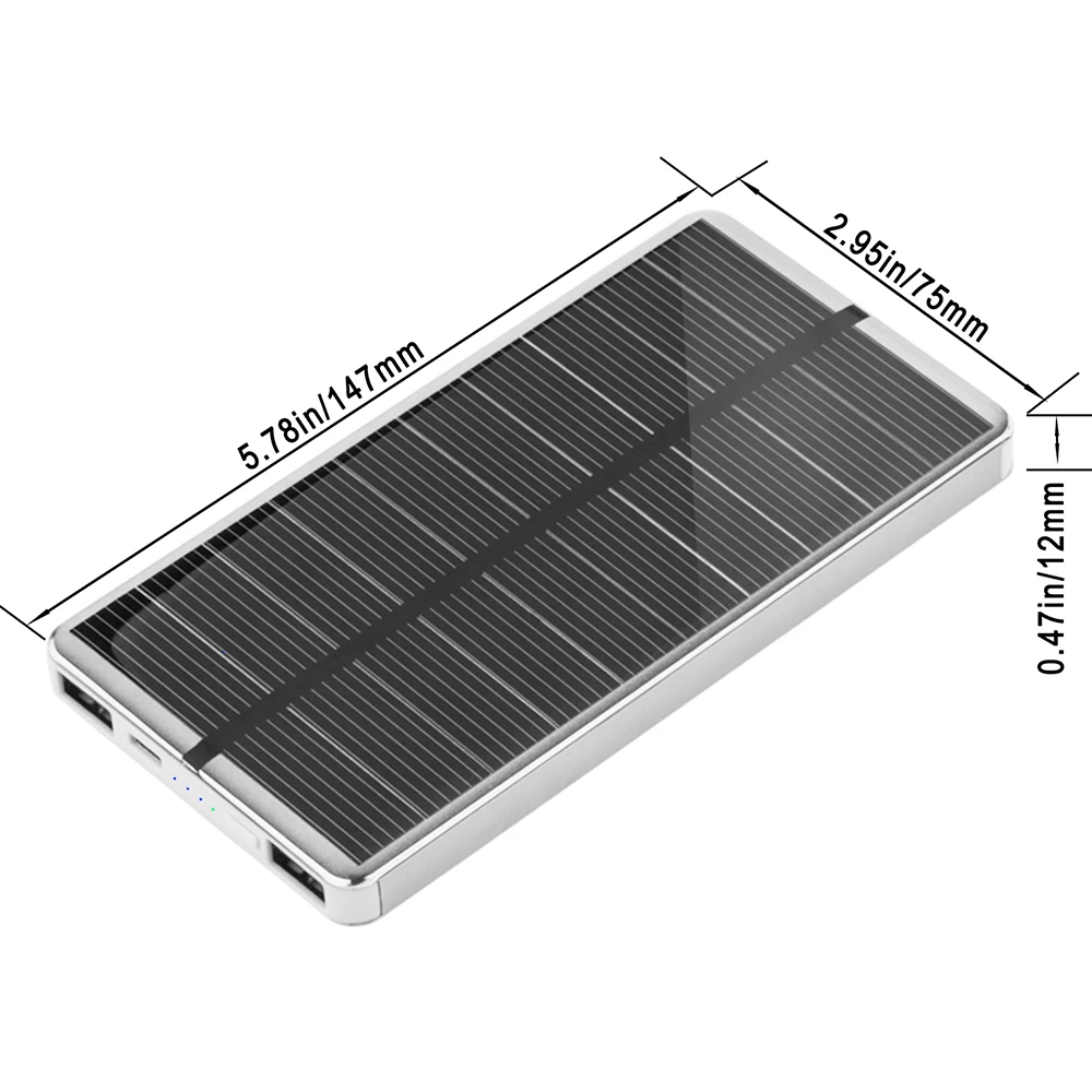 Зарядное устройство на солнечной батарее 10000 мАч 5 В 2 А|5v 2a|5v 2a solarbattery charger |