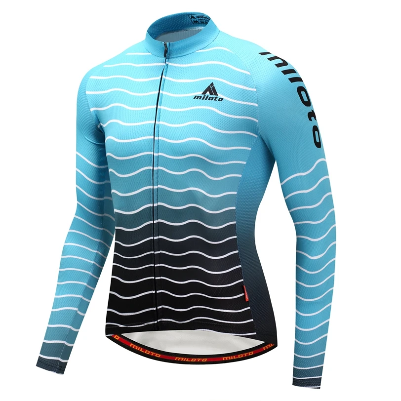 Miloto Team мужские майки для велоспорта Ropa футболка Ciclismo топы для велоспорта Одежда для велоспорта рубашки с длинным рукавом синий оранжевый