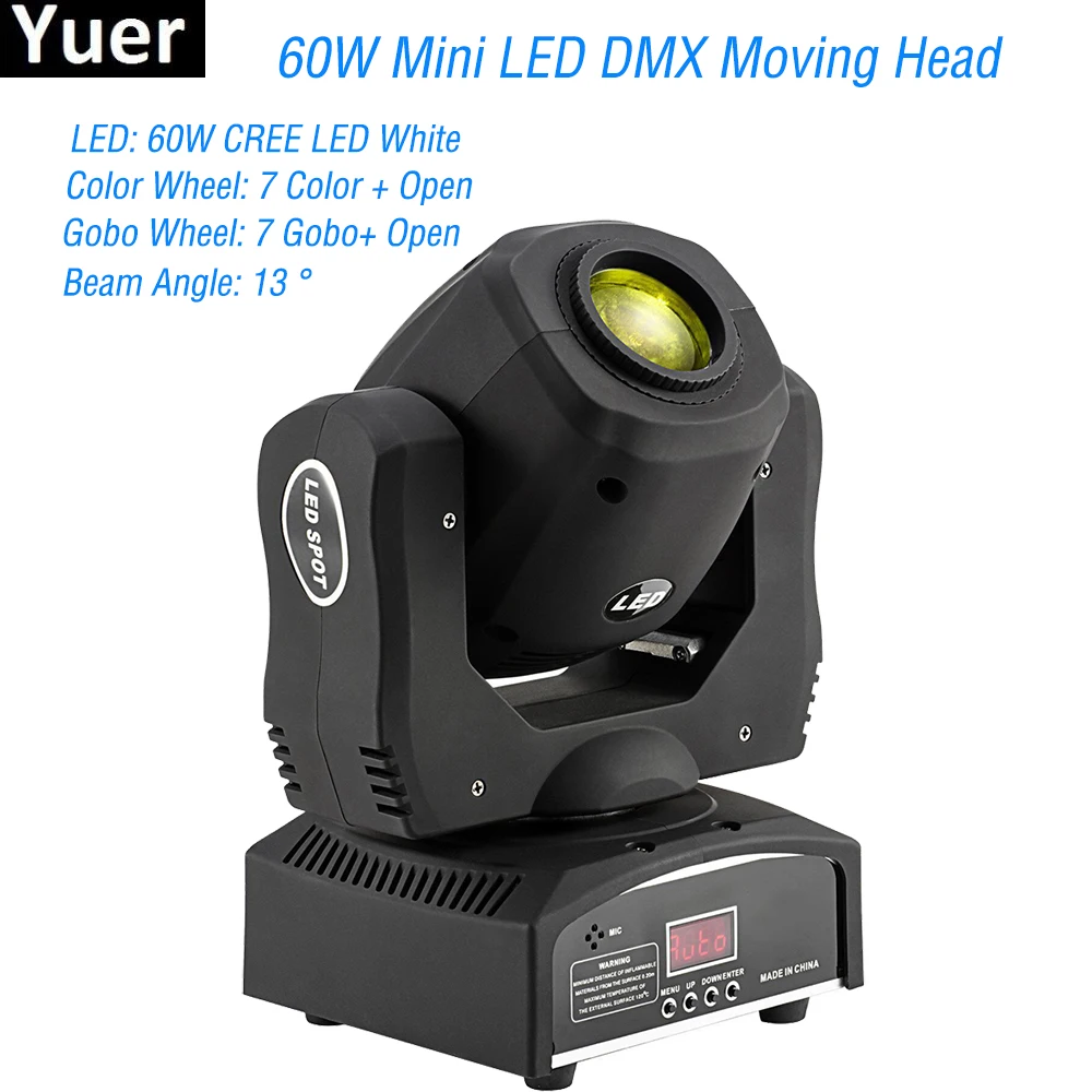 Светодиодный точечный движущийся головной светильник 60 Вт CREE Whie LED s прожектор