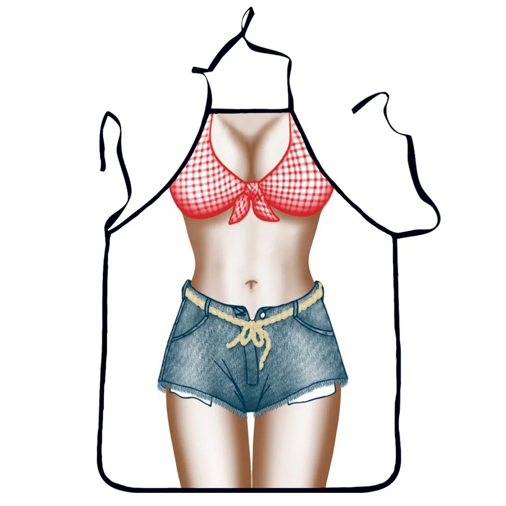 Кухонный Фартук 3D смешной фартук для мужчин и женщин сексуальные фартуки