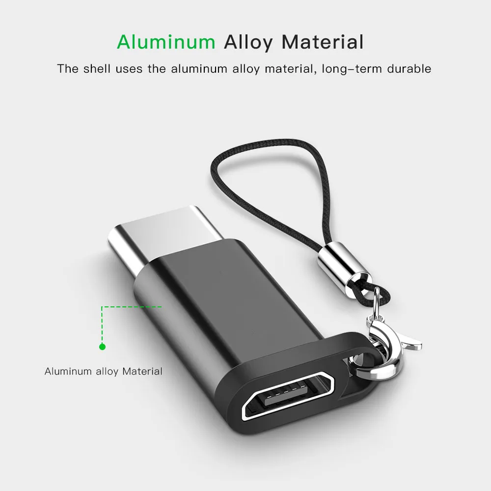 USB адаптер USB C к Micro USB конвертер Кабель type C адаптер USB 3,1 для Macbook samsung Galaxy S9 S8 huawei P10 P9 OTG адаптер