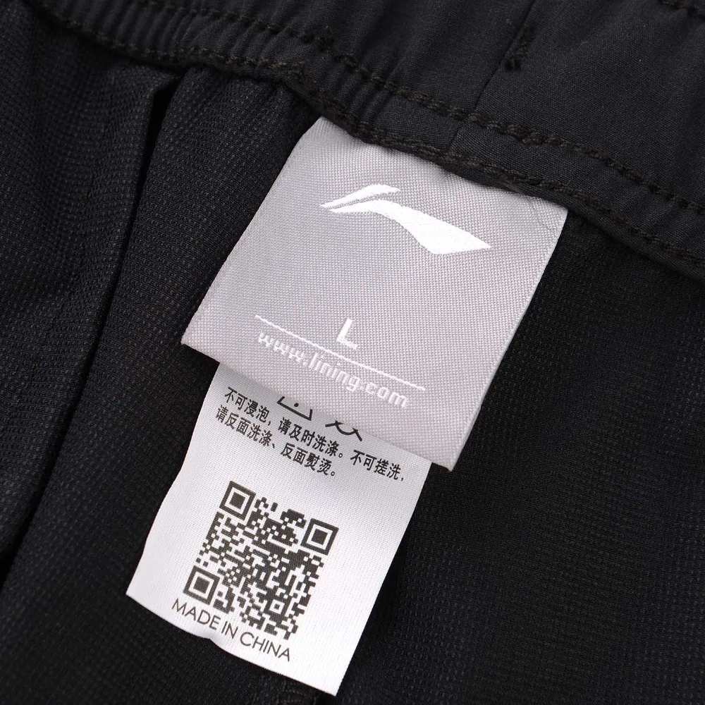 Li-Ning мужские трендовые штаны с защитой от умов, водонепроницаемые, обычная посадка, 90% полиэстер, 10% спандекс, подкладка, спортивные брюки AYKP025 MKY476