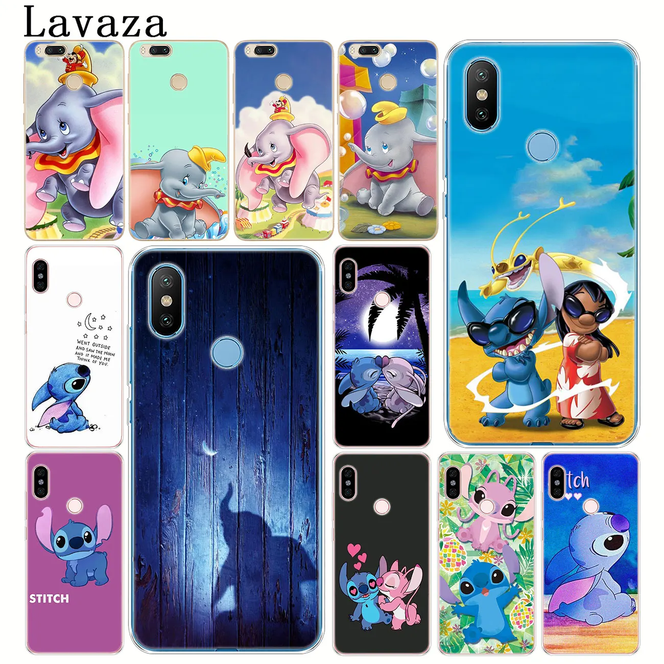 Твердый чехол для телефона Lavaza Dumbo elephant Lilo Stitch Xiaomi Redmi K20 8A 7A 6A Note 8 8T 7 5 6 Pro 4