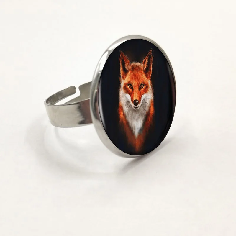 Модное кольцо с куполом из стекла лисы 2020 цепочкой ювелирные изделия оптовая