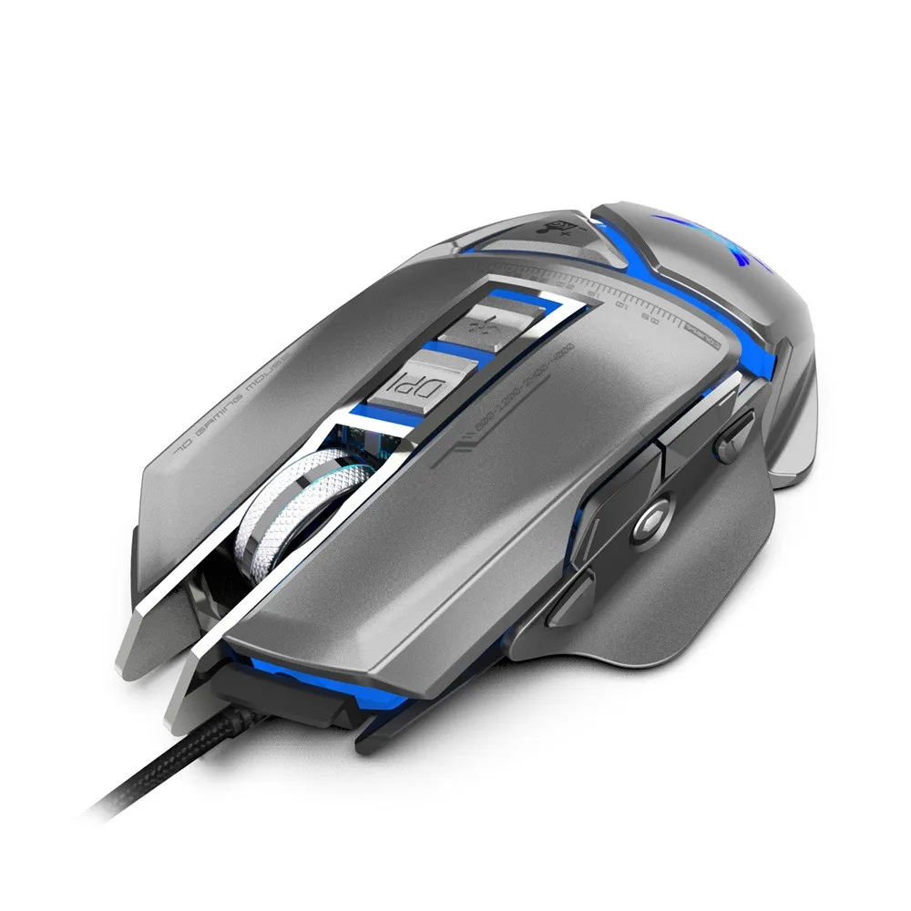 Механическая Проводная игровая мышь USB 3200 dpi 11 кнопок Макросъемка для PUBG складная дорожная Бесшумная мышь мини-мышь USB