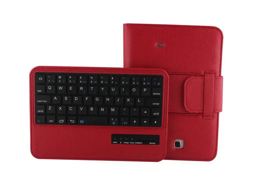 Съемный беспроводной Bluetooth клавиатура PU кожаный чехол подставка для Samsung Galaxy Tab 4 7