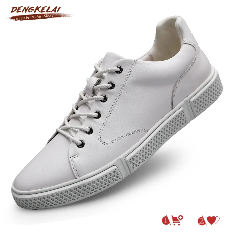 DENGKELAI Shoes Men Leather Comforable Shoe Winter Footwear Suede Luxury Brand Sneakers | Обувь
