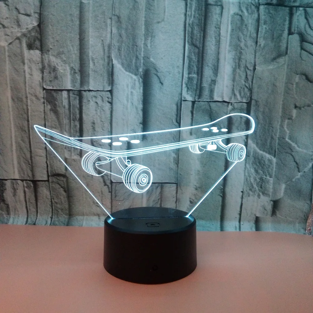 2019 Scooter 3D Nightlight 7 color Touch Remote Luzde LED Desk Lamp USB Gift for Boyfriend Decoracao casa Lampka | Лампы и освещение