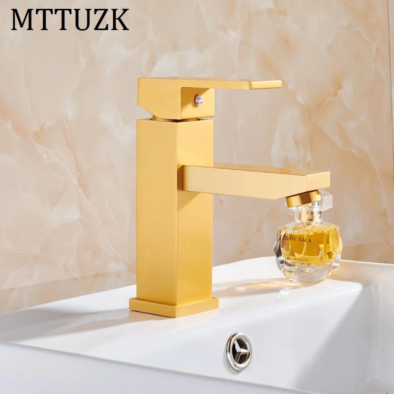 MTTUZK смеситель для ванной комнаты с одной ручкой квадратный раковины