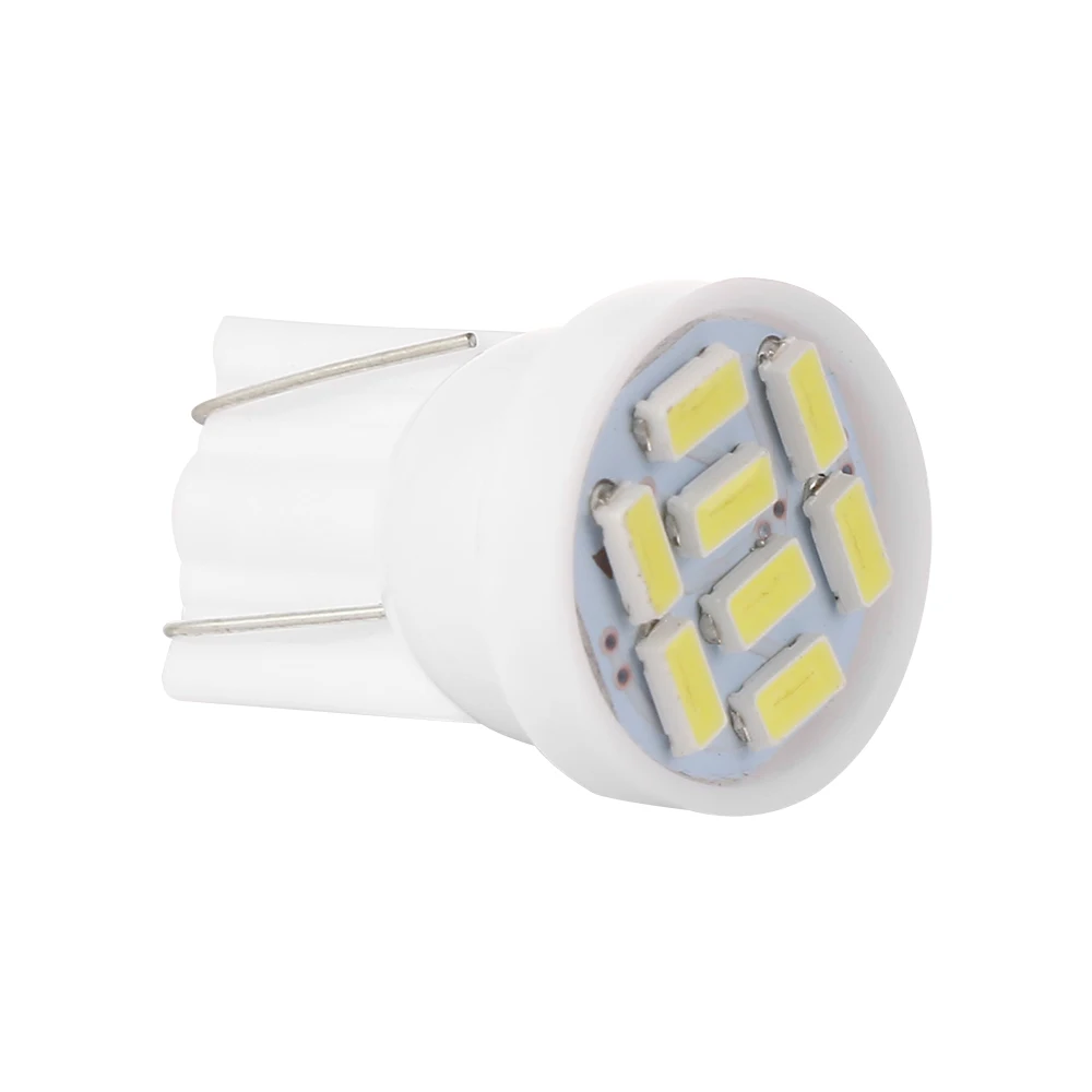 4Pcs White T10 8 SMD W5W LED Car Light Interior Instrument License Light Bulb Auto Accessories