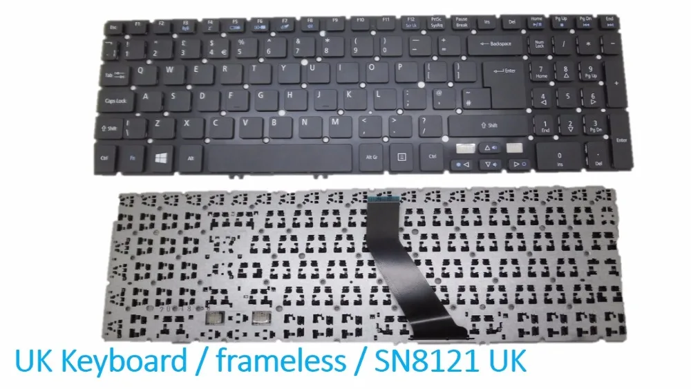 UK/US клавиатура для ноутбука ACER Aspire nautilus M3 581 MP 11F53SU 528W 0KN0 762RU2212 NK.I1713.053 ру SG 57530 2BA M5 V5 5