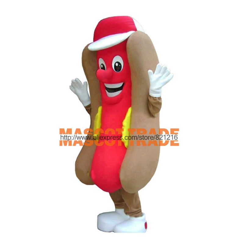 

Hot Dog Hotdog Mascot Costume Adult Size Fancy Dress Cartoon Character Party Outfit Suit Free Shipping