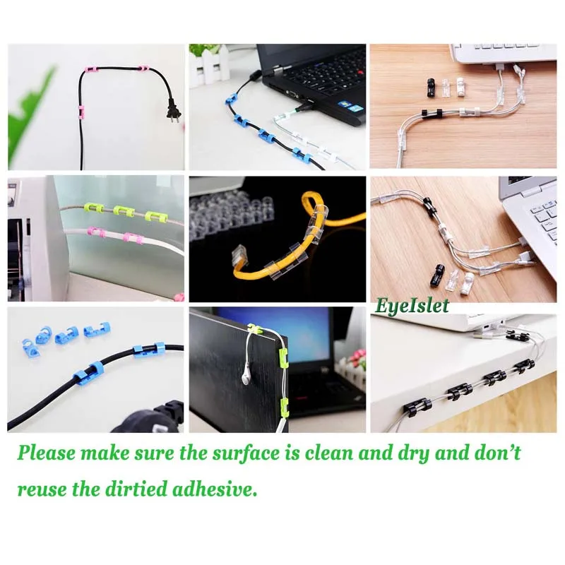 20 шт. пластиковые зажимы для кабелей|Кабельные зажимы| |