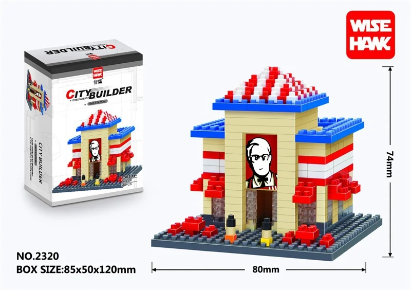 Оптовая Weagle Блоки Архитектура DIY Строительство Игрушки Азс Пластиковые Мини Дети