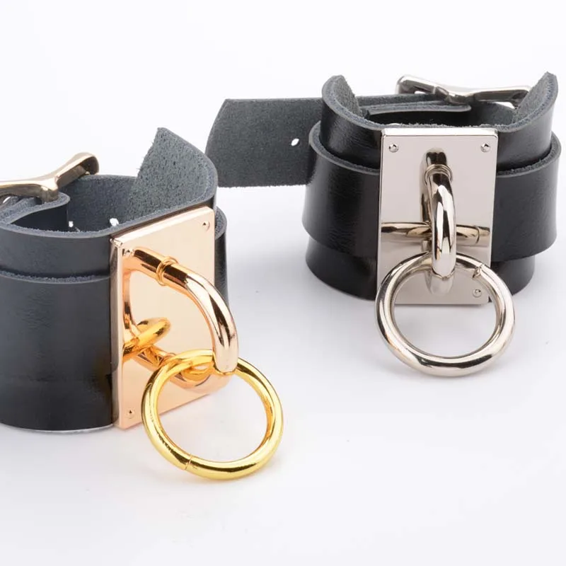 1 партия/уп. Кожаный Браслет манжета ручной работы для женщин БДСМ наручники из