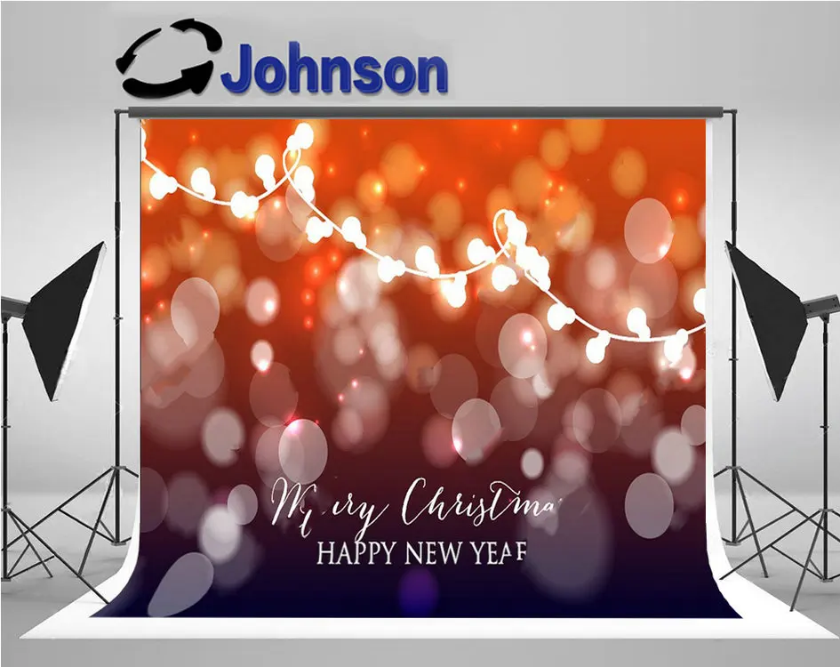 

Светящиеся гирлянды Счастливого Рождества размытые Серебряные Снежинки боке фон для фотосъемки с компьютерной печатью