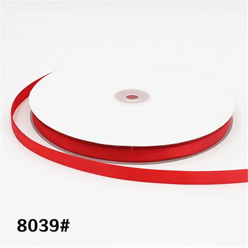 Red Новинка, высокое качество, 100 ярдов/рулон, 1 см, корсажные атласные ленты, украшения для рождественской вечеринки, сделай сам, бант, ленты для поделок, открыток, подарочная упаковка - Цвет: Red