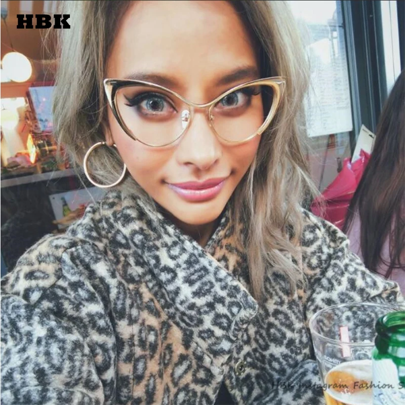 HBK 2018 новые сексуальные роскошные женские солнцезащитные очки кошачий глаз