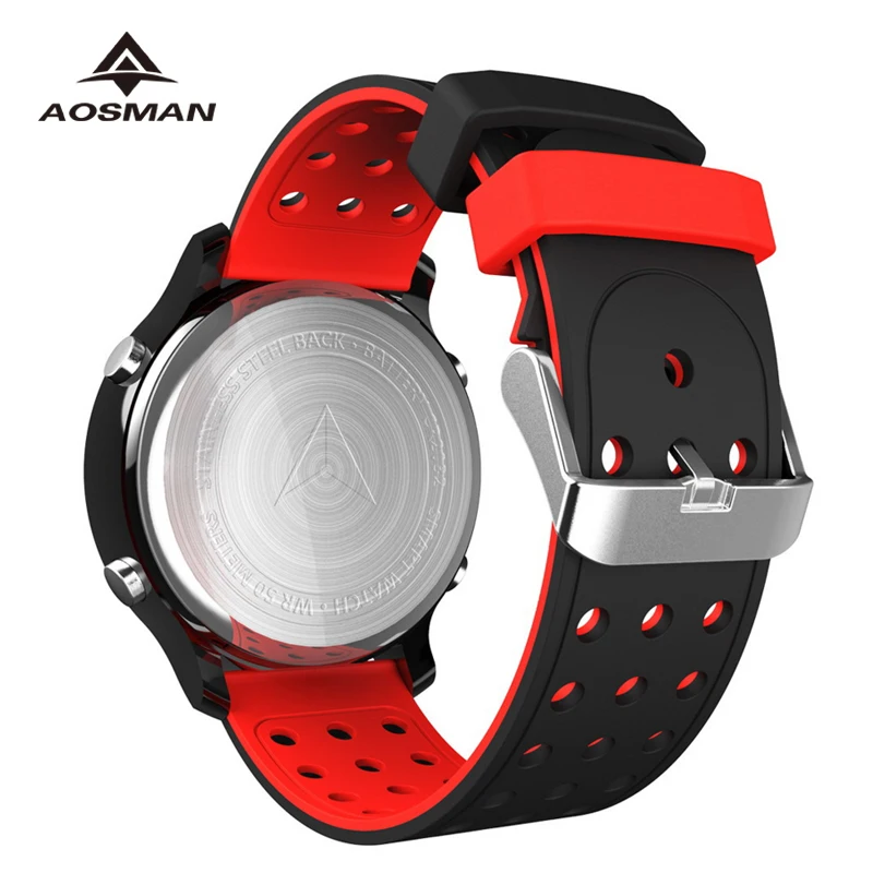 AOSMAN спортивные умные часы EX18C Bluetooth 4,0 спортивные часы 5 АТМ Водонепроницаемость уведомления о звонках дистанционное управление будильник