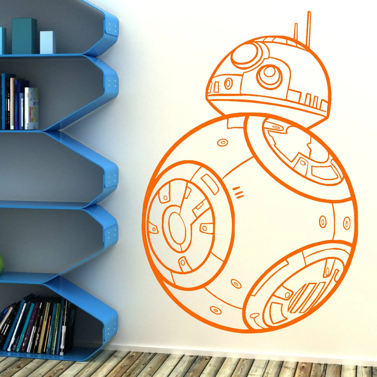 W190 STAR WARS BB-8 DROID THE FORCE AWAKENS vinyl wall art sticker for Kids Room home decor Cartoon Decal Boys Gift | Дом и сад