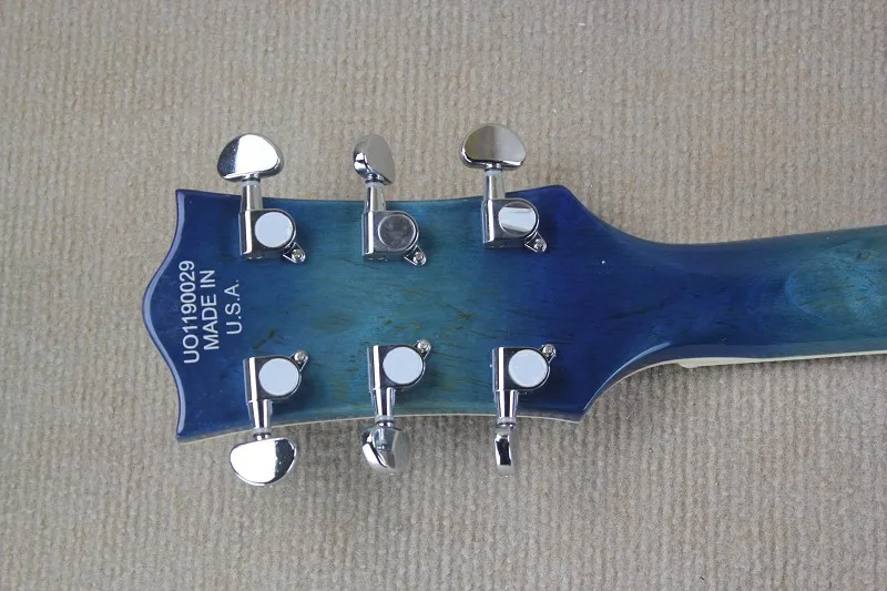 Заводская синий Gretsch Сокол 6120 Полу полый корпус Джаз Электрогитары с Bigsby тремоло