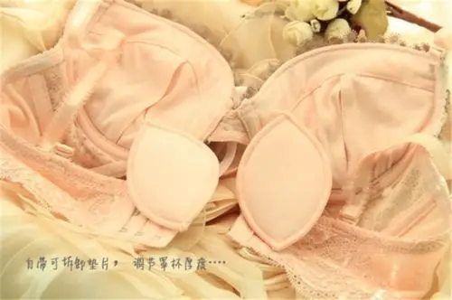 Lady Embroidery Sexy Decro Lace Trim Push Up Padded Bra+Panty Set 34/36/38 B/C | Женская одежда