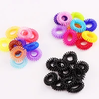 10pcslot new 2cm small telephone line hair ropes girls colorful elastic hair bands kid ponytail holder tie gum hair accessories