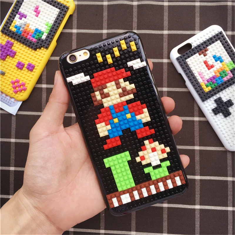 Aoweziic DIY чехол для iPhone7 6 S 8 Plus модный Legos блоки кирпичный мультфильм 7 P X XS MAX XR