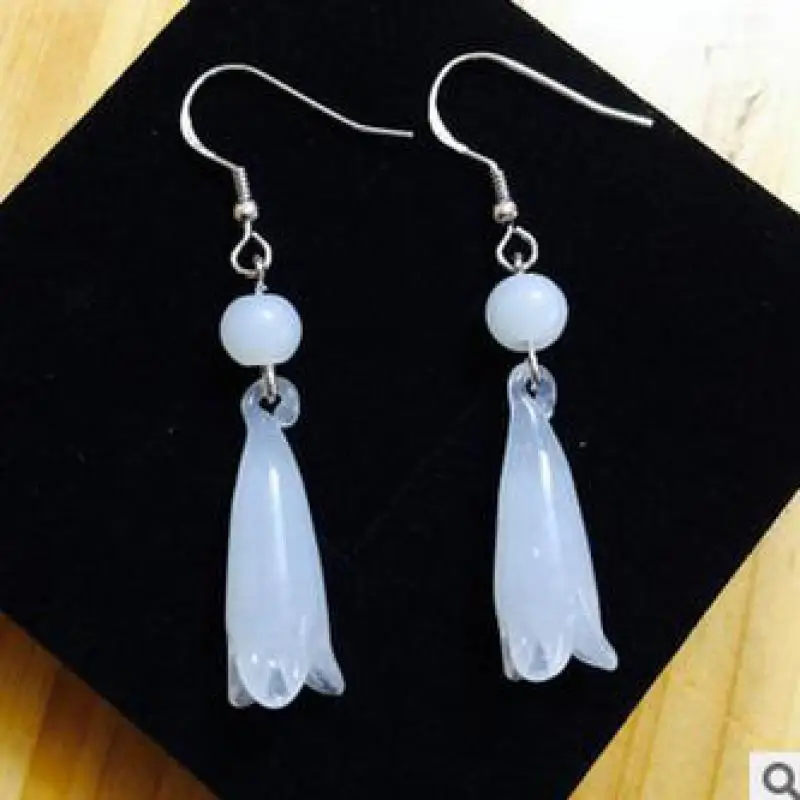 Серьги в виде цветов магнолии новые модные белые серьги с серебряным покрытием