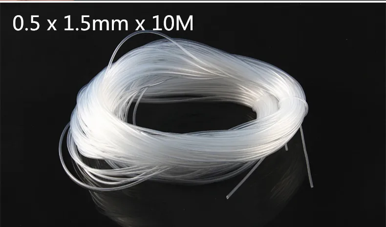 0.5 x 1.5mm x 10M 10 м/лот пищевой кремнезем капиллярный прозрачный силиконовый шланг тонкий силиконовый резиновый шланг I.D. 0,5-2 мм/O.D. 1-5 мм - Цвет: 0.5 x 1.5mm x 10M