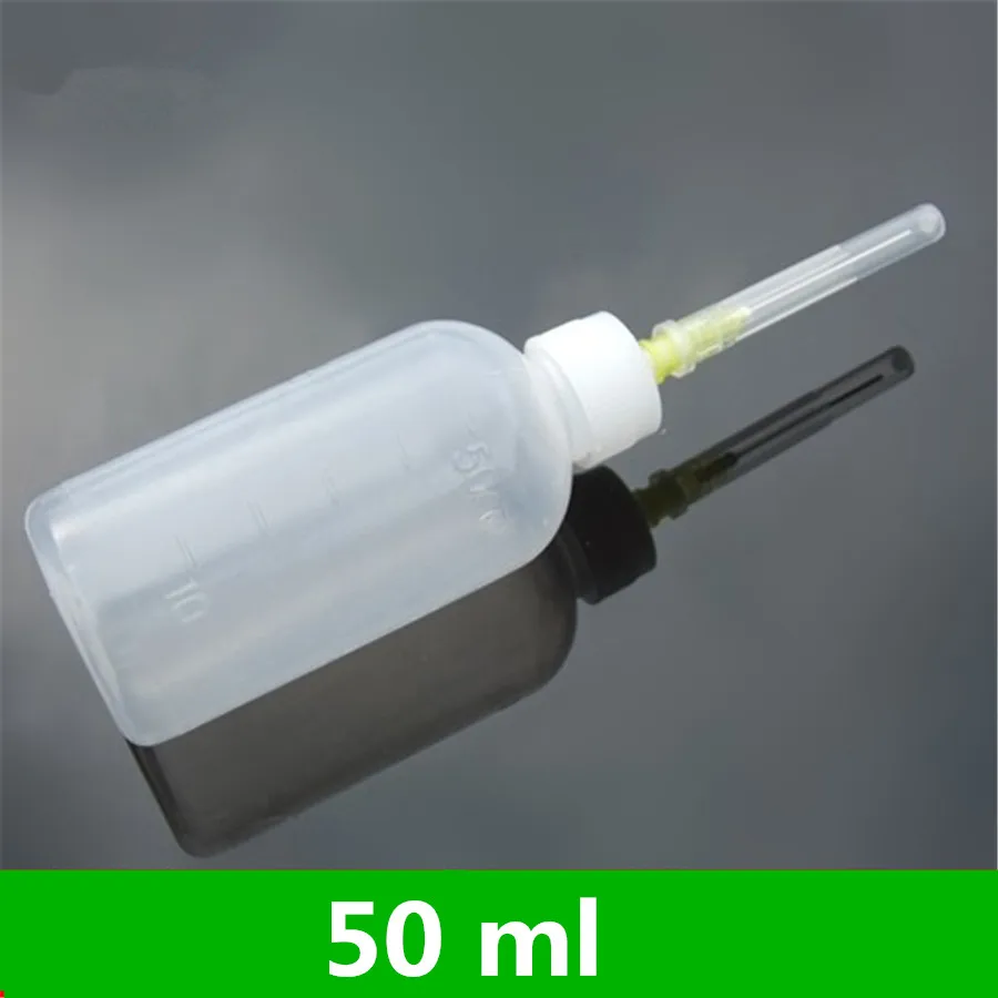 

1pc K860 50ml Plastic Dispensing Bottle with Syringe Needle Multifunction Glue Alcohol Paint Bottle DIY Model Making