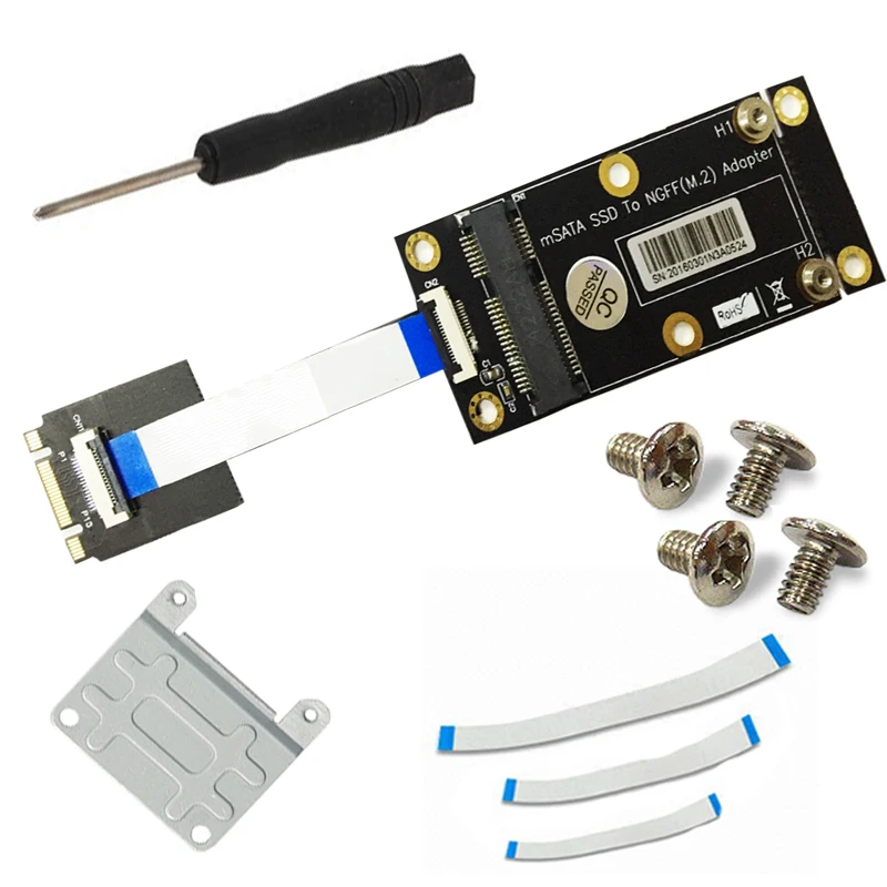 Адаптер mSATA SSD в M.2 NGFF Key B адаптер комплект для конвертера карт с кабелем FFC