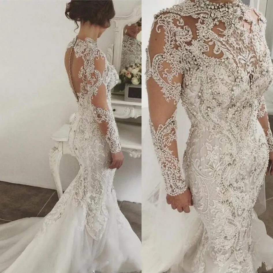 Свадебные платья с длинным рукавом Vestido De Noiva 2018 свадебные женское белое кружево