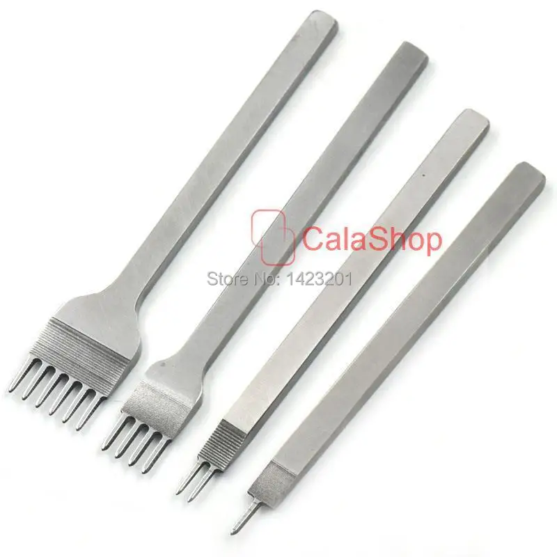 1 Pcs / Lot 2 4 6 Hole 3mm Leather Craft Tools Chisels Punches Lacing Stitching | Дом и сад