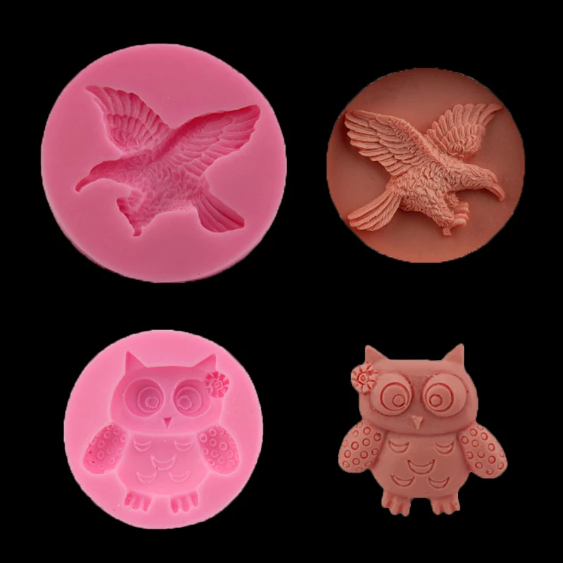 3d силиконовая форма для выпечки совы инструмент торта в виде орла свадебное