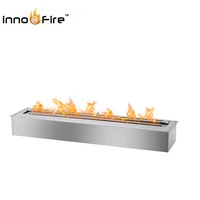 on sale 24 inch silver color outdoorindoor manual fireplace bioethanol