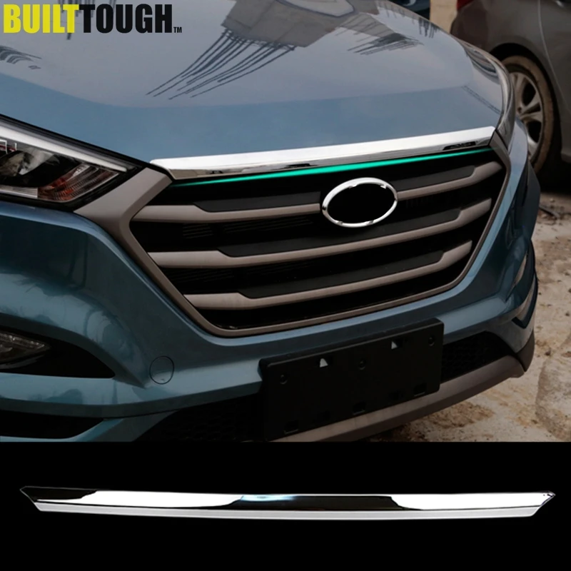Подходит для hyundai Tucson Tl Хром передний капот Гриль для губ литьевая крышка отделка решетка бар гарнир сетка Стиль
